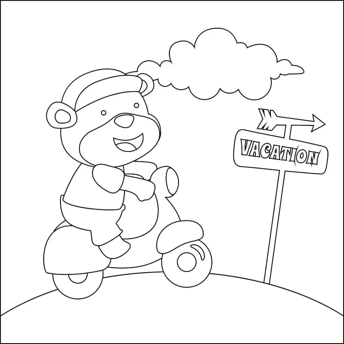 Free Bear Picture To Color In