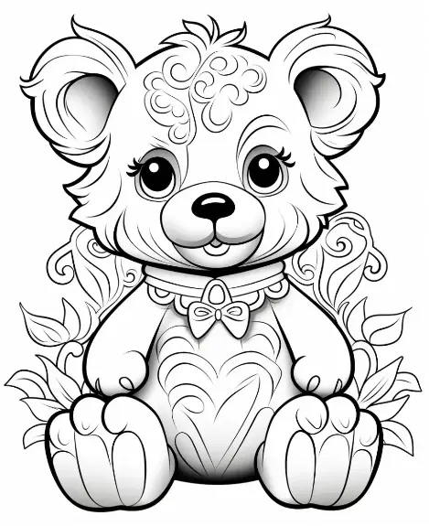 Free Bear Picture To Color In