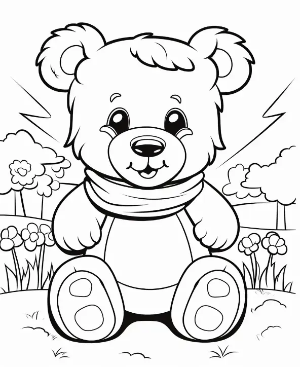 Free Bear Picture To Color In