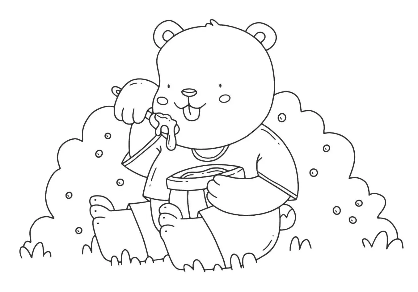 Free Bear Picture To Color In