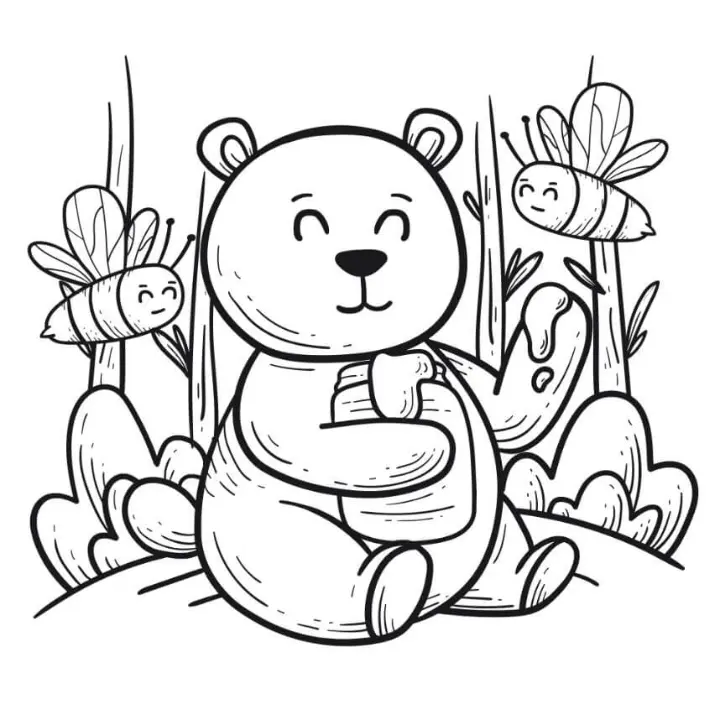 Free Bear Picture To Color In