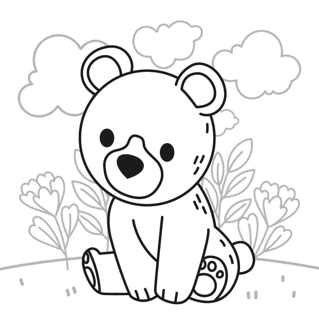 Free Bear Picture To Color In