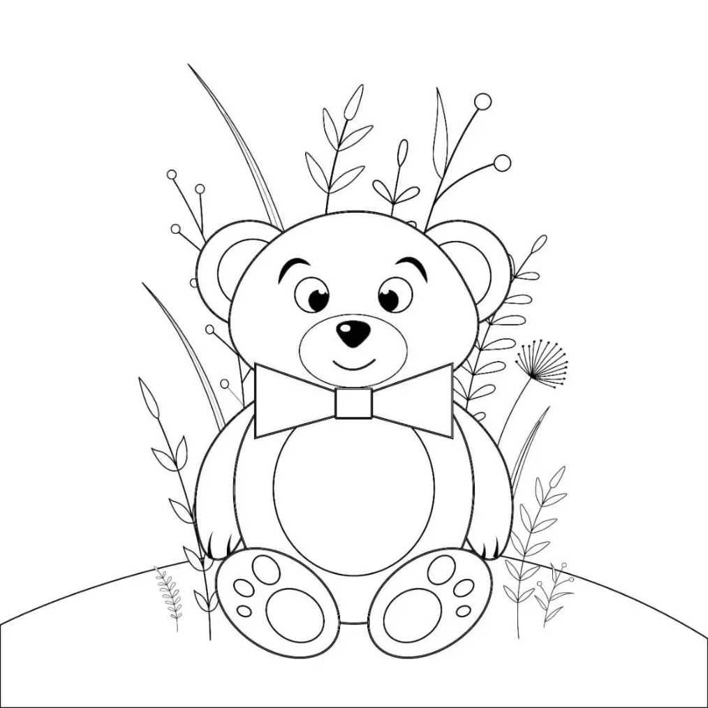 Free Bear Picture To Color In