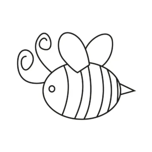 Free Bee Picture To Color In