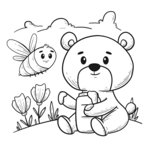 Free Bee Picture To Color In