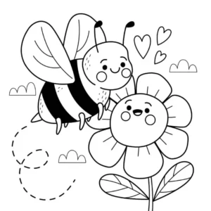 Free Bee Picture To Color In