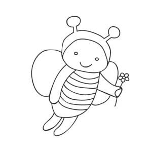 Free Bee Picture To Color In
