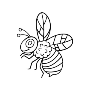 Free Bee Picture To Color In
