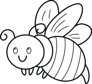 Free Bee Picture To Color In