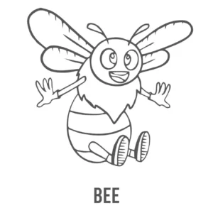 Free Bee Picture To Color In