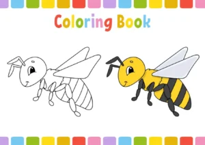 Free Bee Picture To Color In
