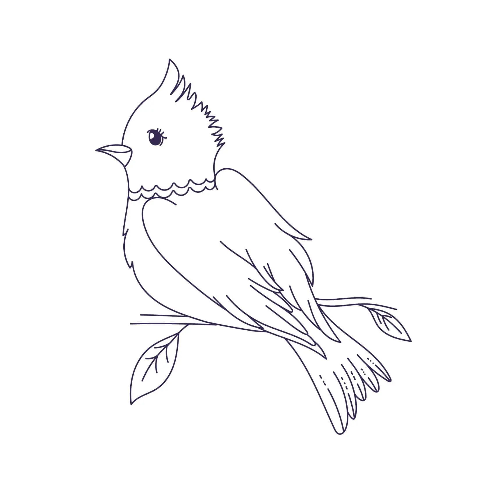 Free Bird Picture To Color In