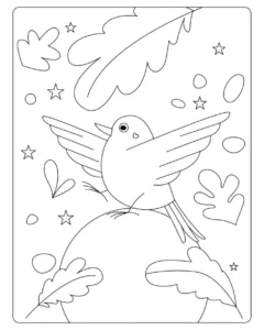 Free Bird Picture To Color In