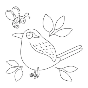 Free Bird Picture To Color In