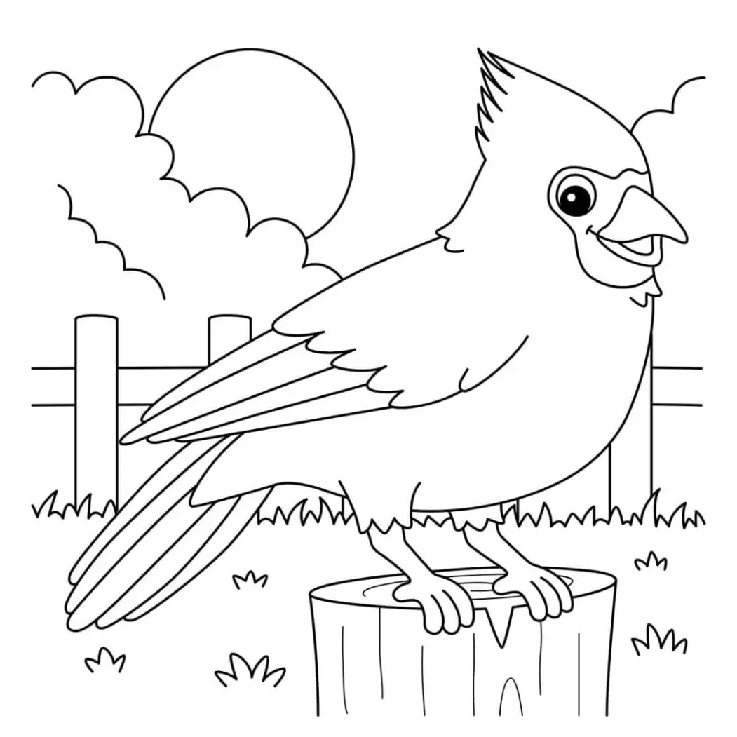 Free Bird Picture To Color In