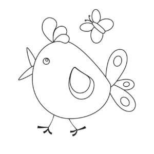 Free Bird Picture To Color In