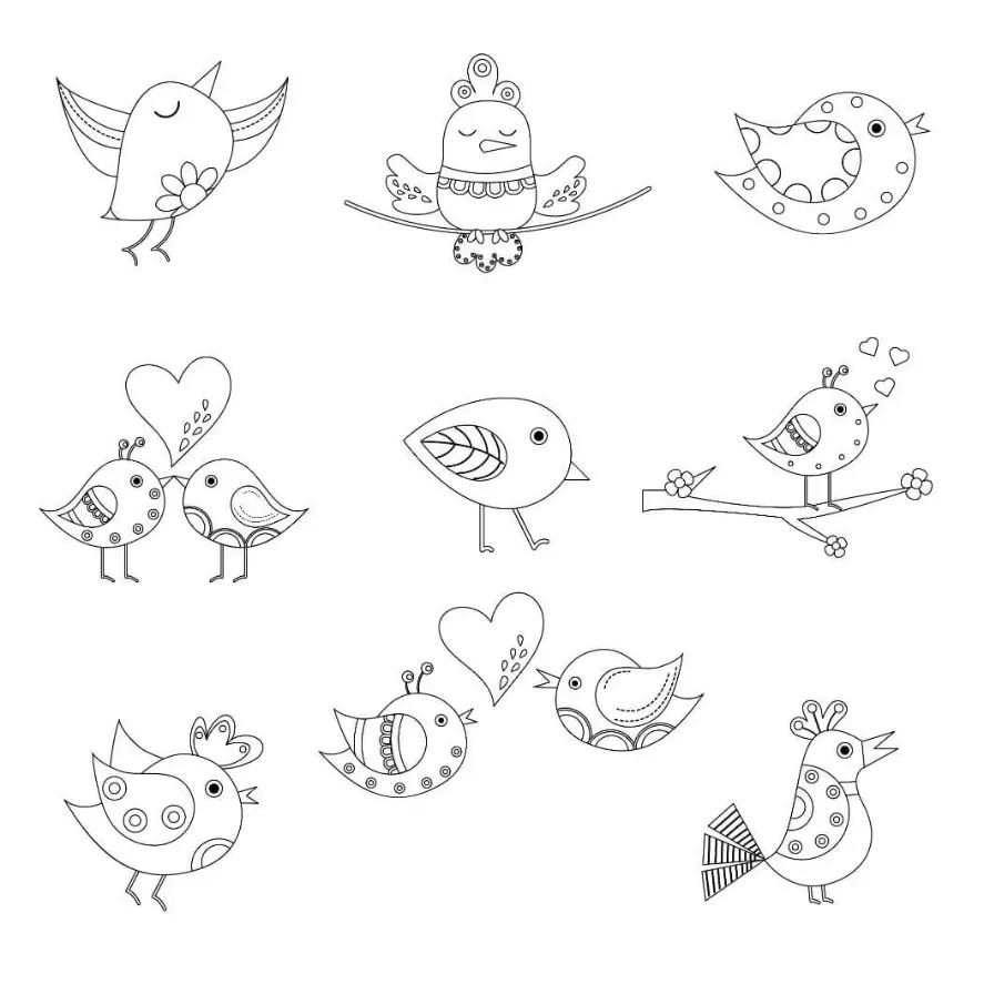 Free Bird Picture To Color In