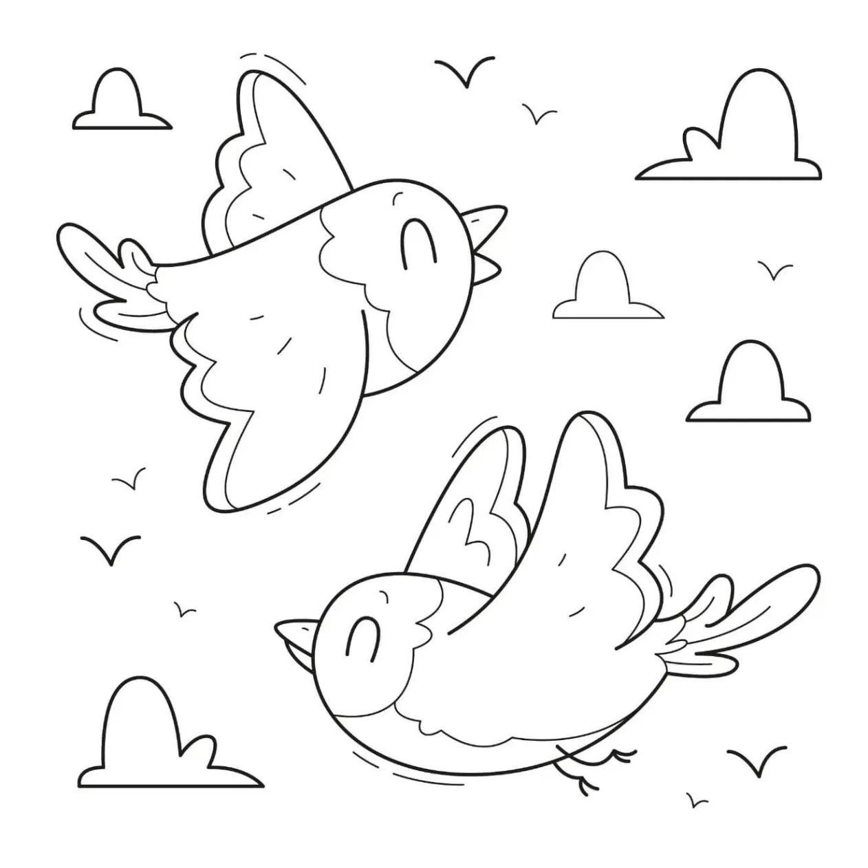 Free Bird Picture To Color In