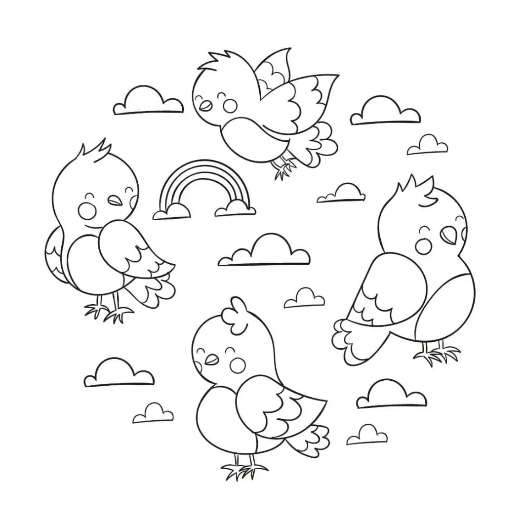 Free Bird Picture To Color In