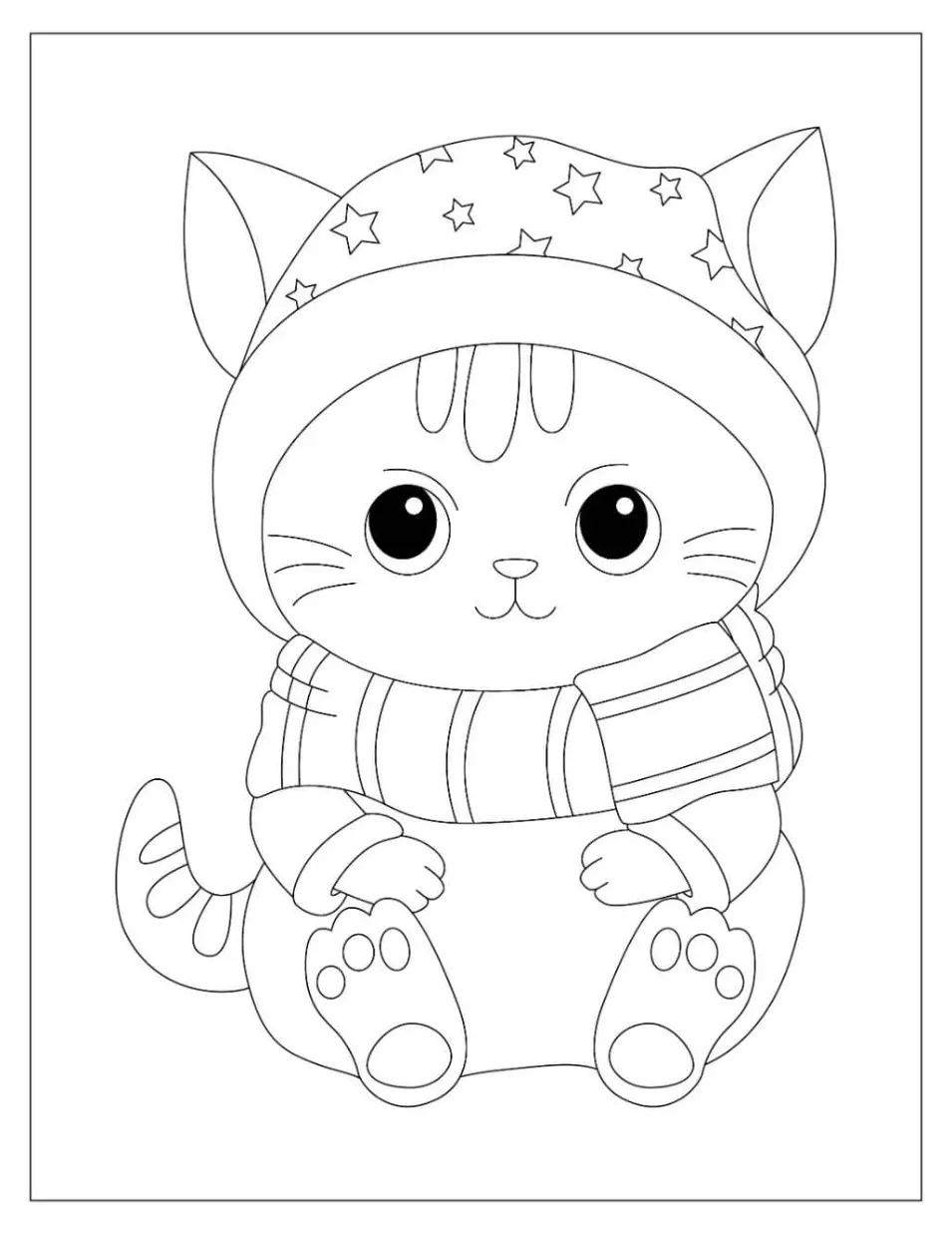 Free Cat Picture To Color In