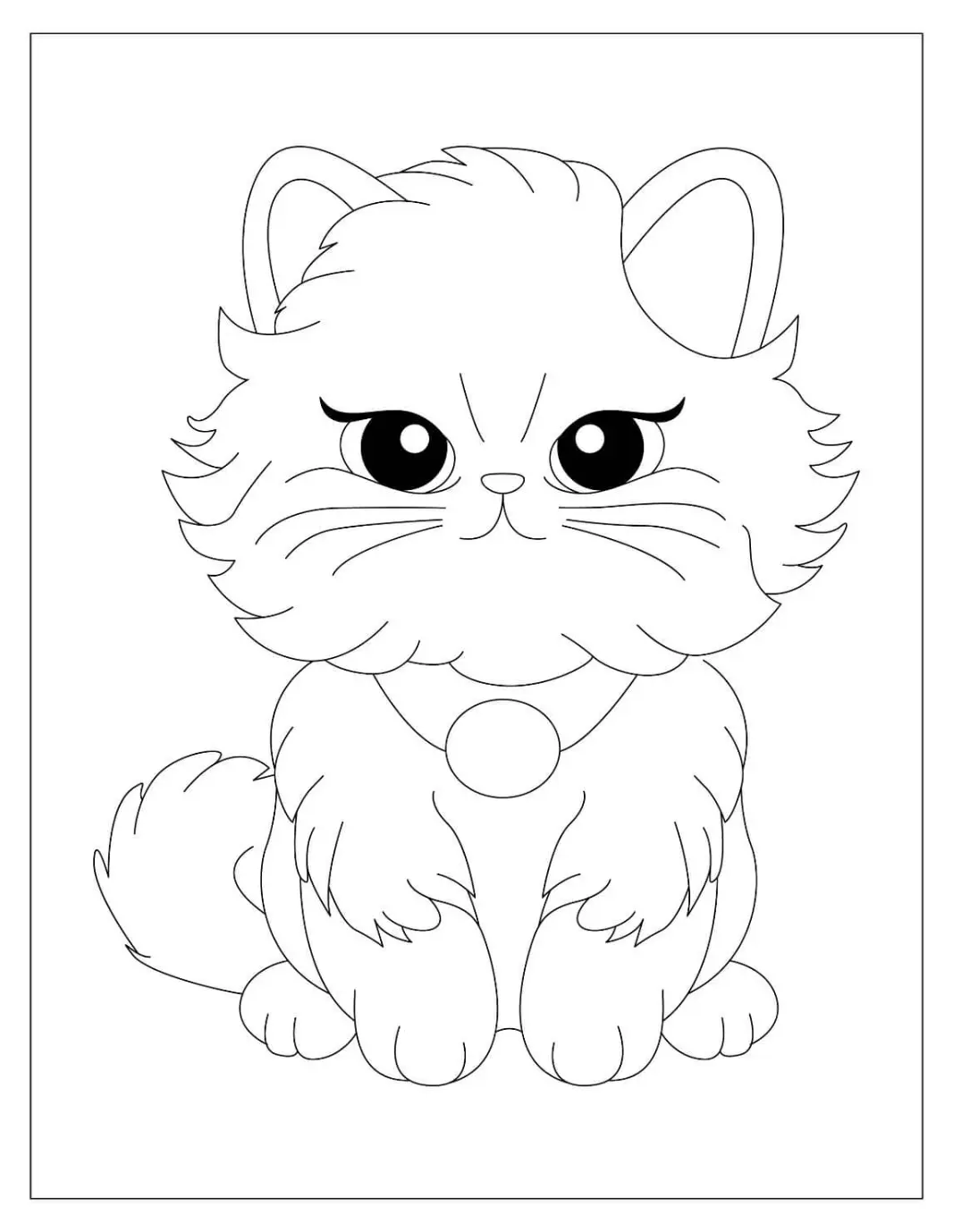 Free Cat Picture To Color In