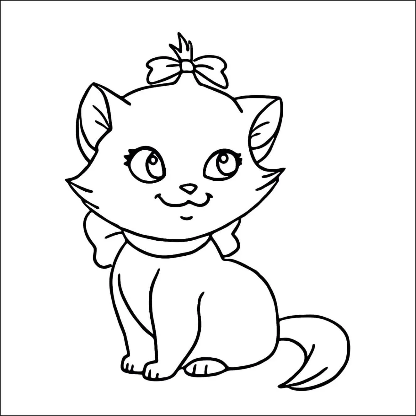 Free Cat Picture To Color In