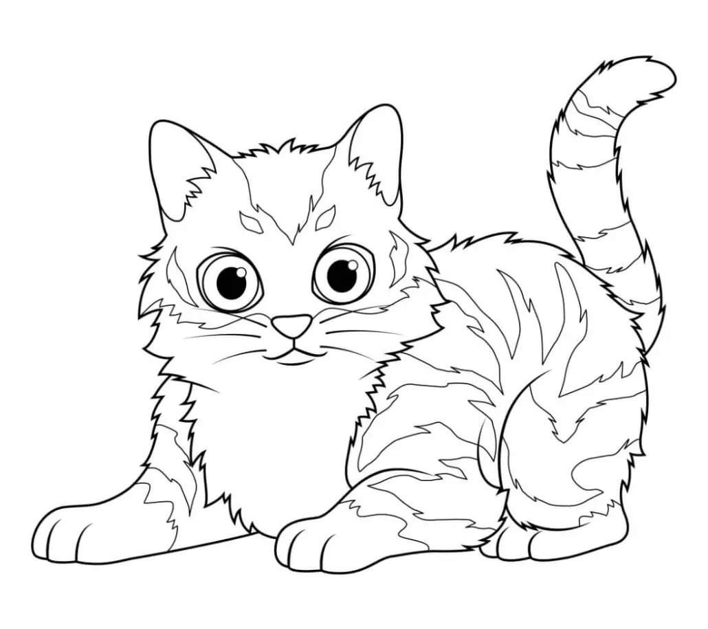 Free Cat Picture To Color In