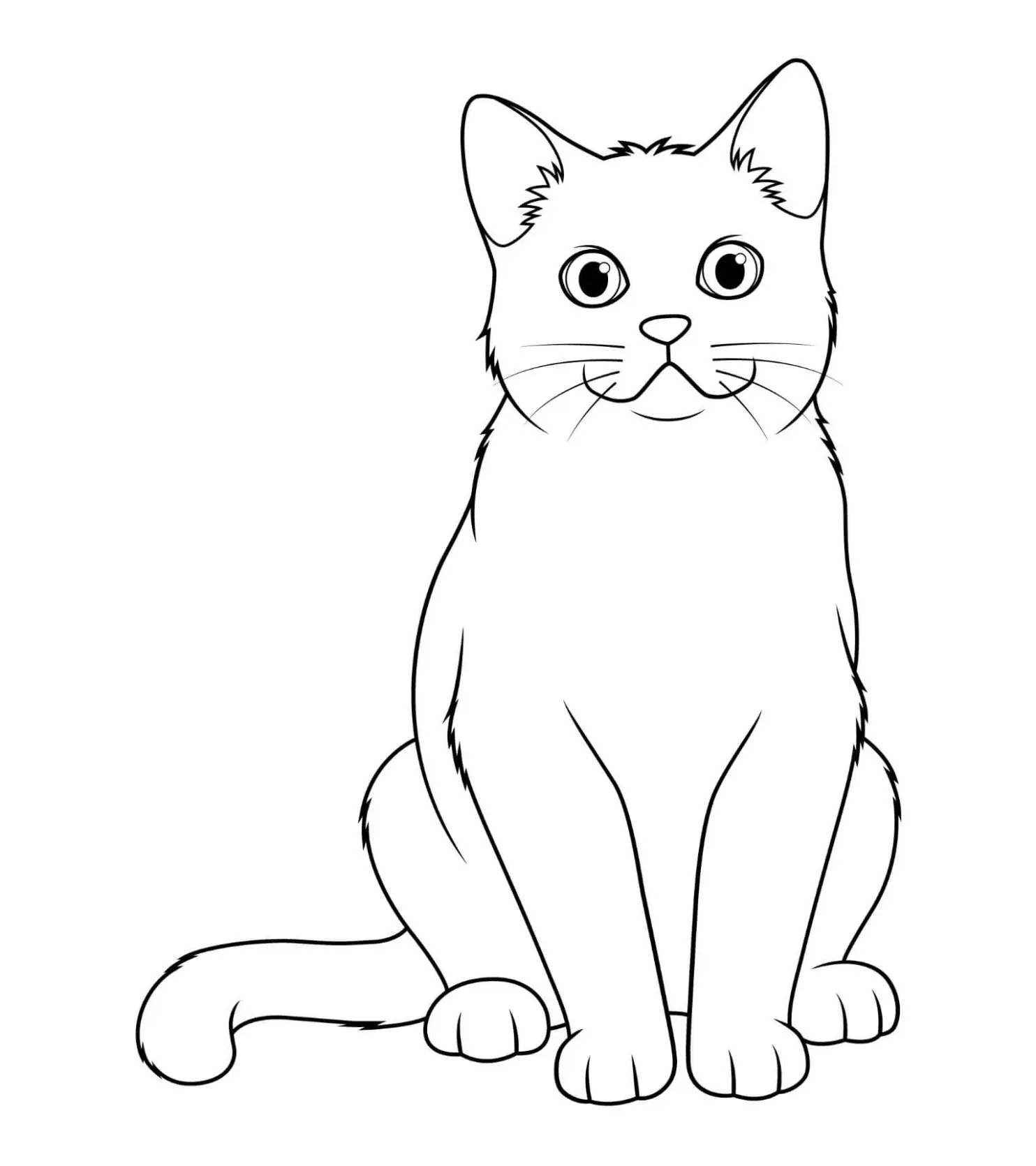Free Cat Picture To Color In