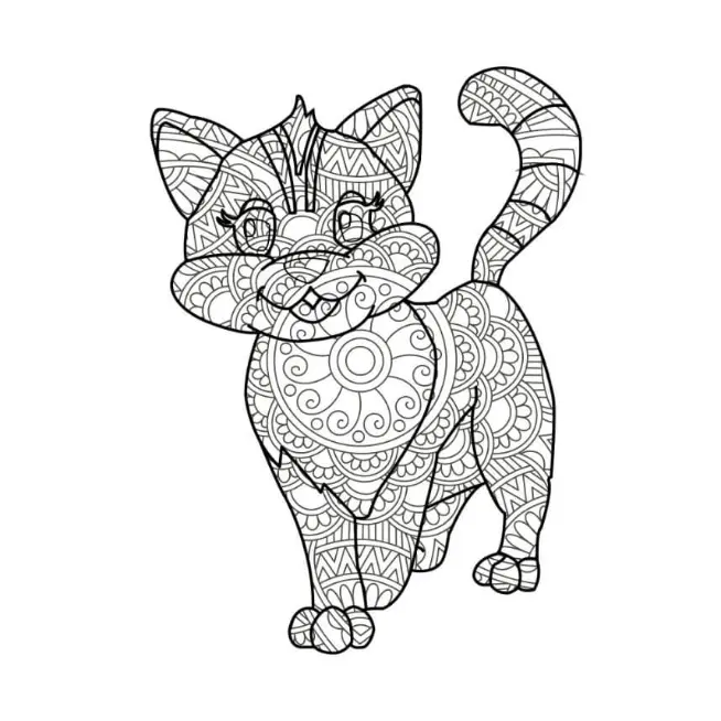 Free Cat Picture To Color In