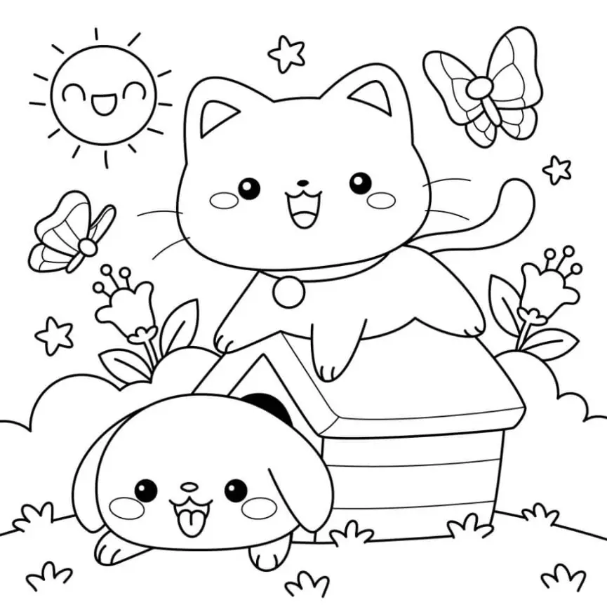 Free Cat Picture To Color In