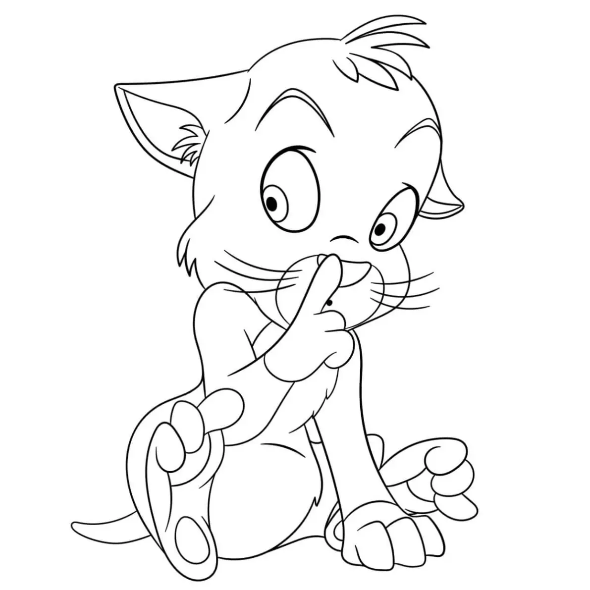 Free Cat Picture To Color In