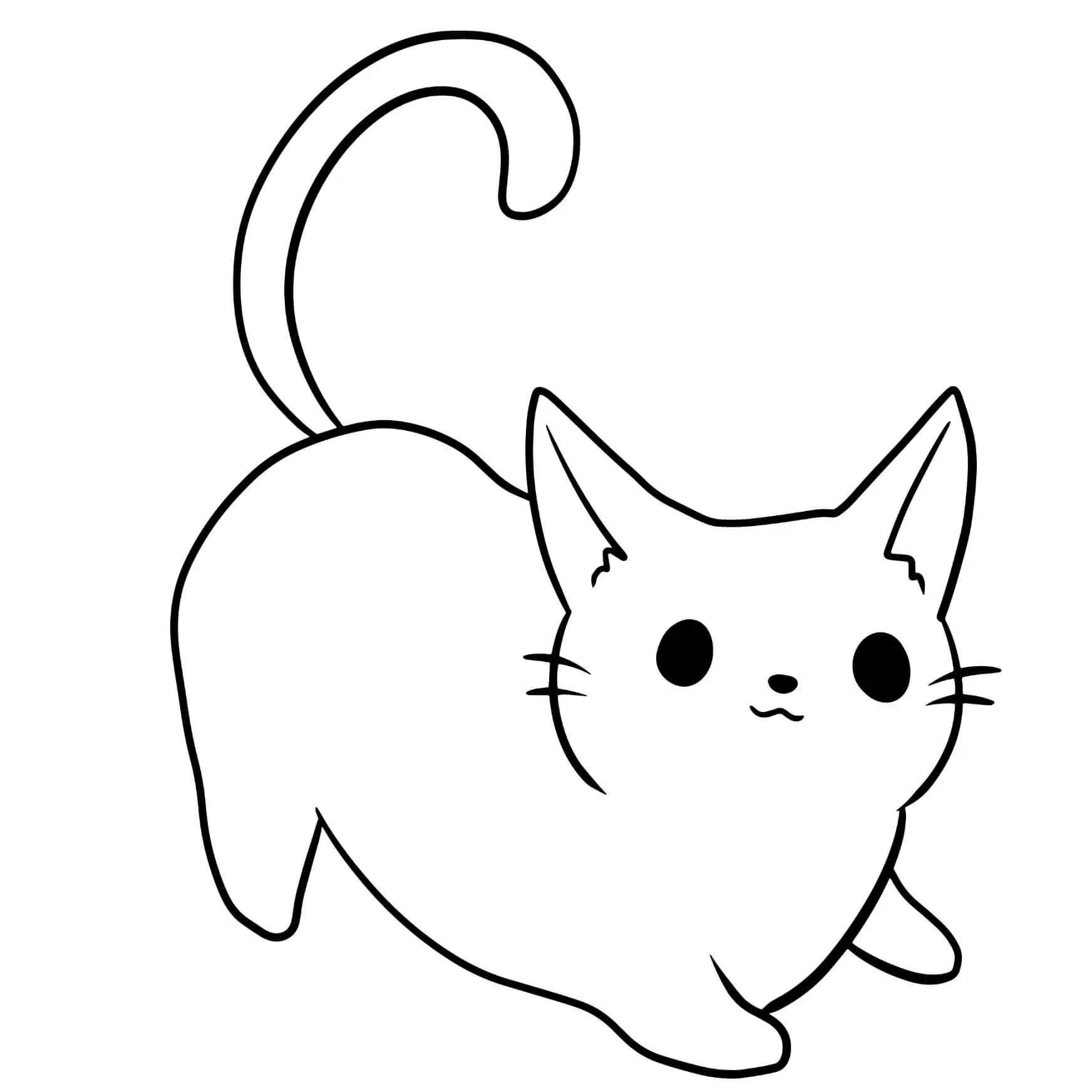 Free Cat Picture To Color In