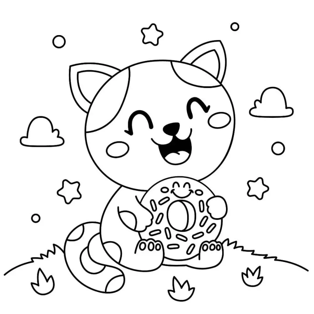 Free Cat Picture To Color In