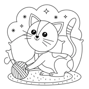 Free Cat Picture To Color In