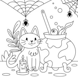 Free Cat Picture To Color In