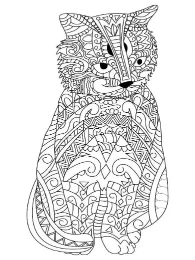 Free Cat Picture To Color In