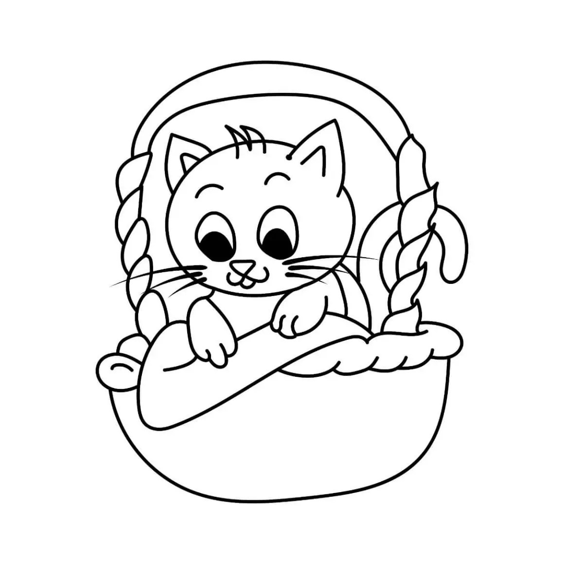 Free Cat Picture To Color In