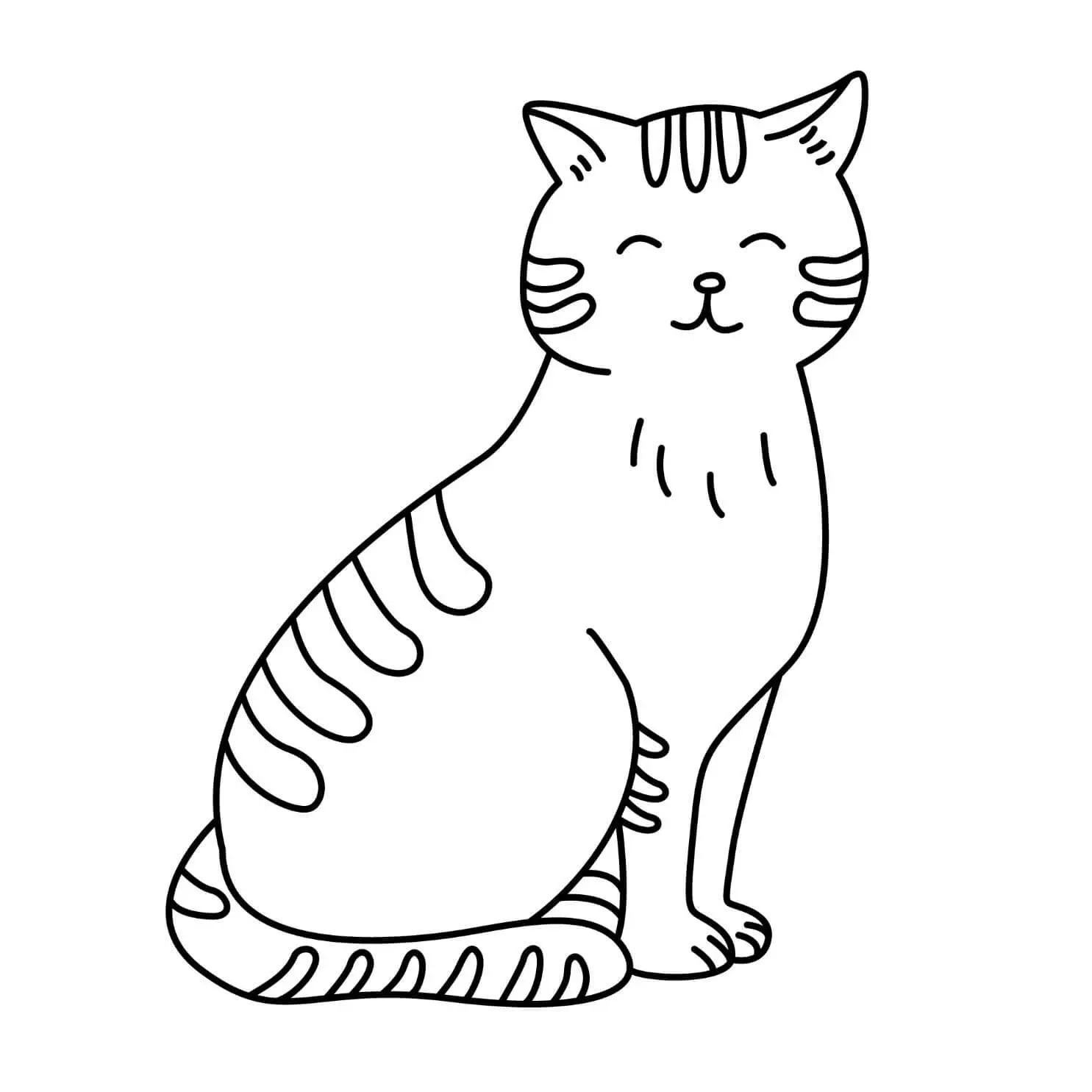 Free Cat Picture To Color In