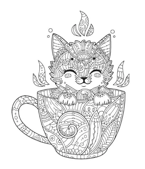 Free Cat Picture To Color In