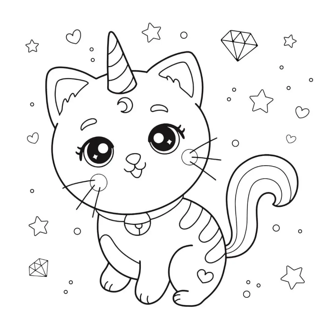 Free Cat Picture To Color In
