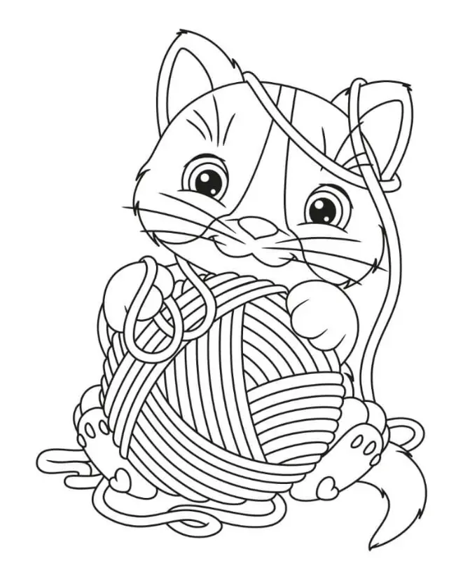 Free Cat Picture To Color In