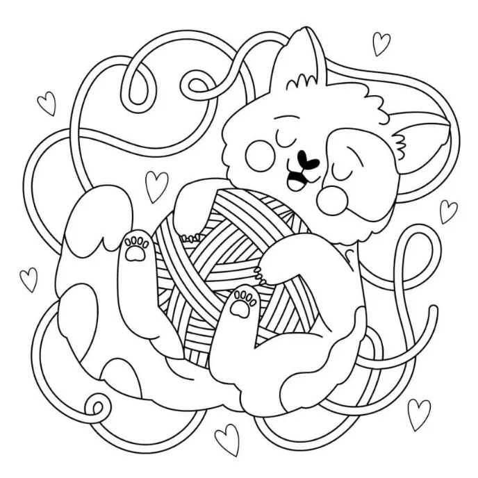 Free Cat Picture To Color In