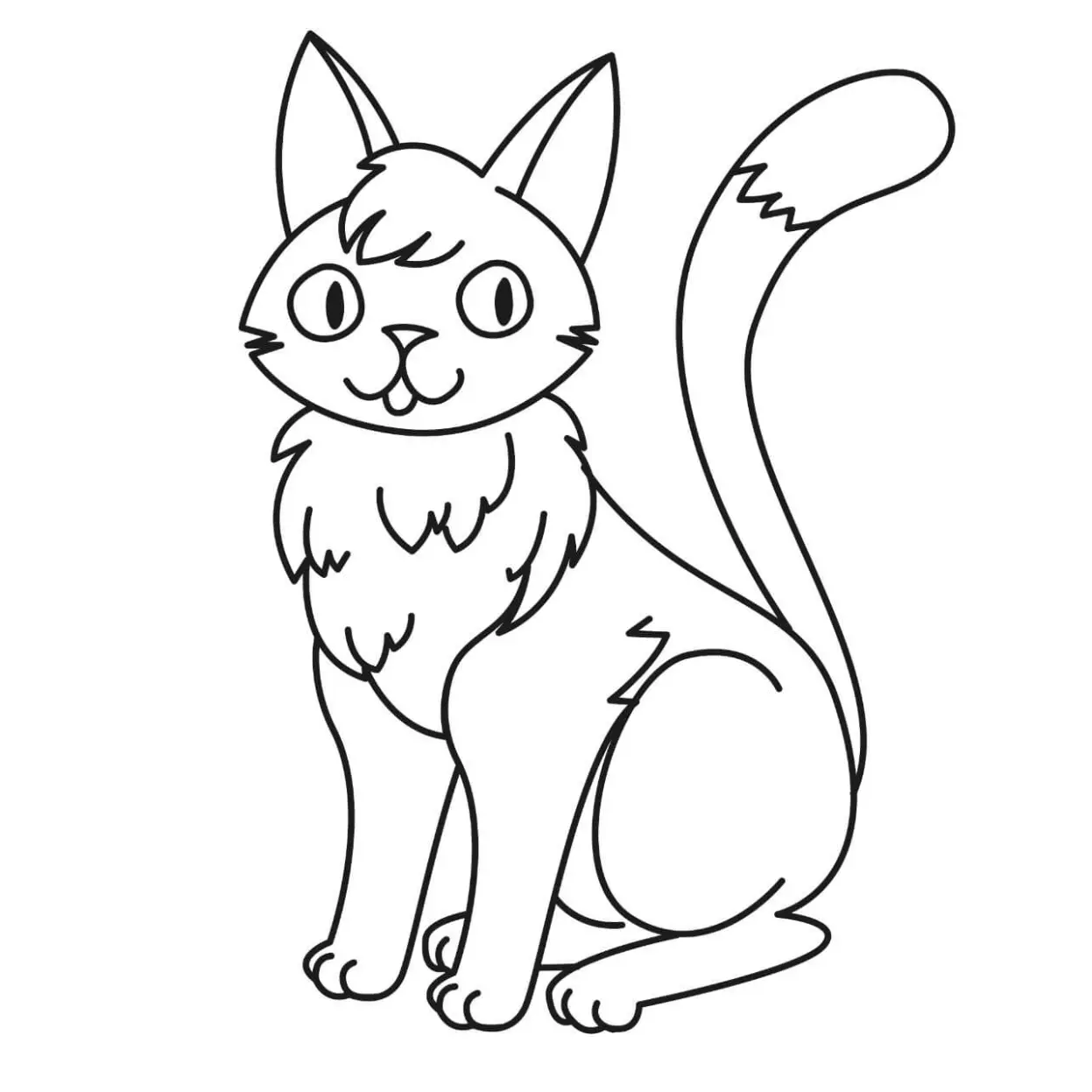 Free Cat Picture To Color In