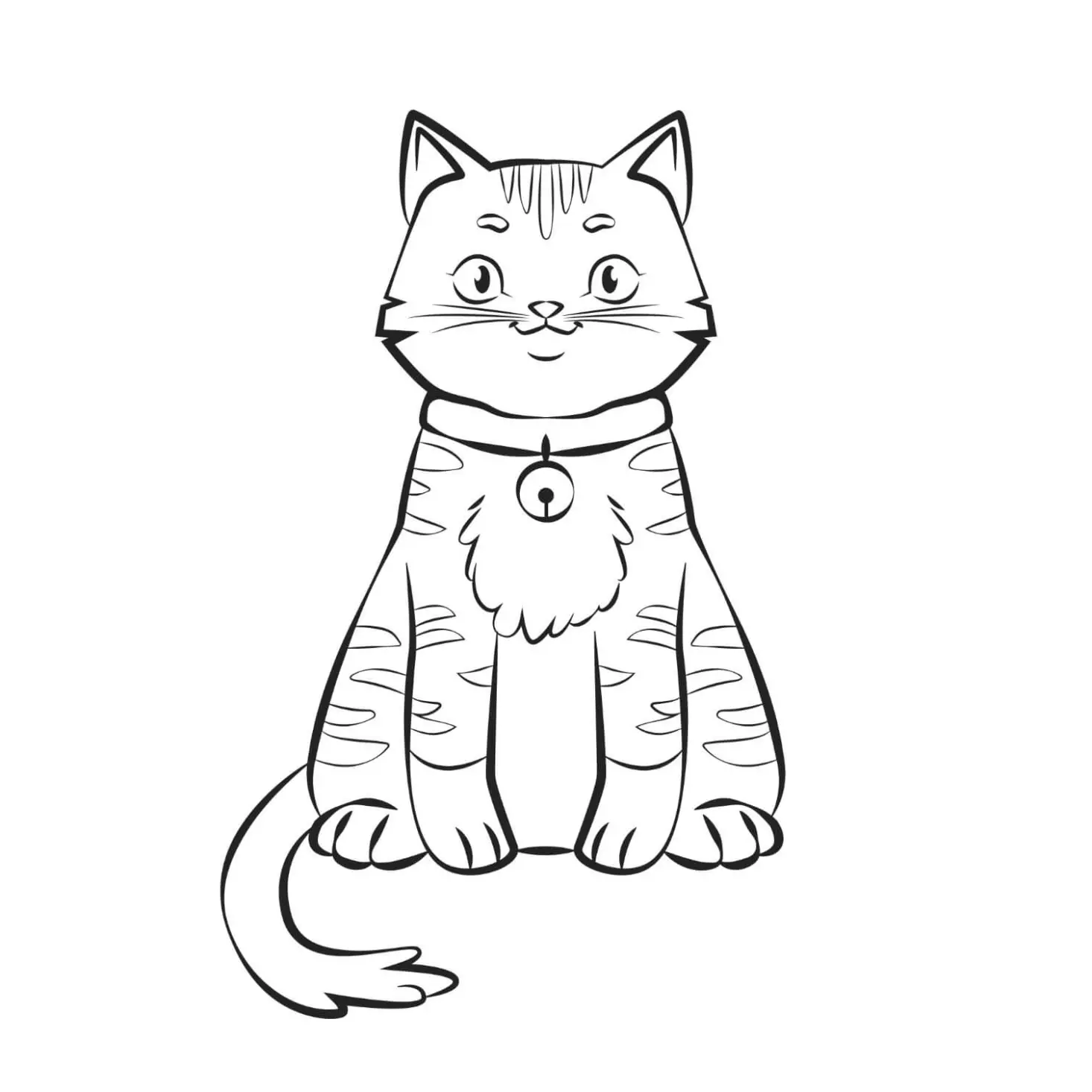 Free Cat Picture To Color In