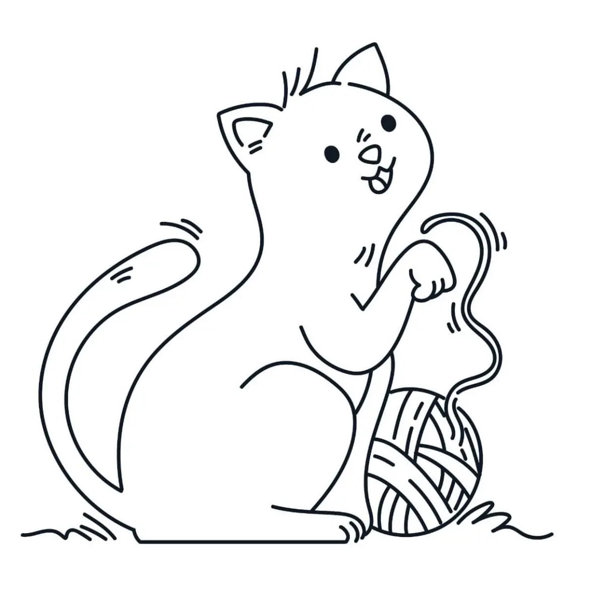 Free Cat Picture To Color In