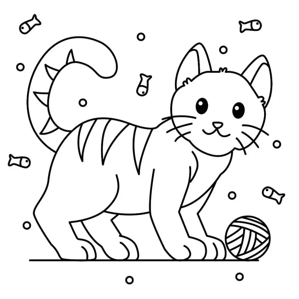 Free Cat Picture To Color In