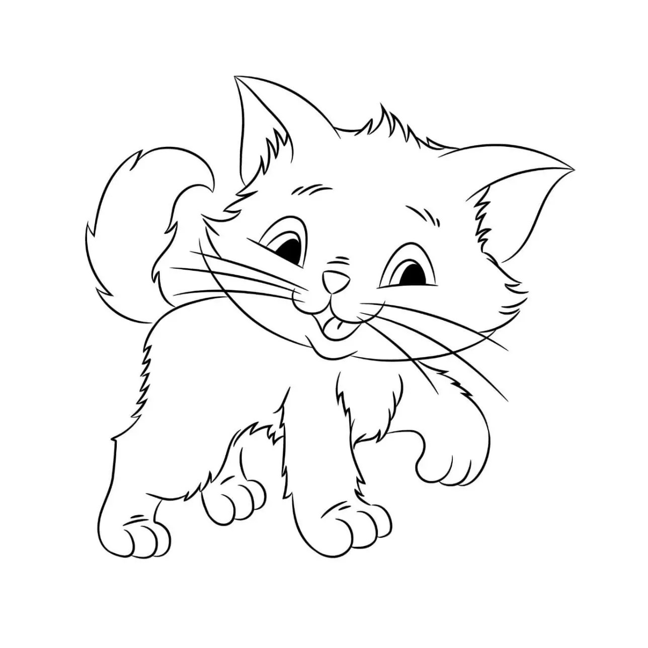 Free Cat Picture To Color In