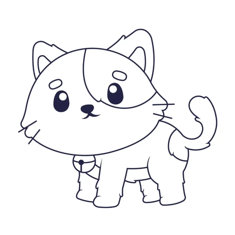 Free Cat Picture To Color In