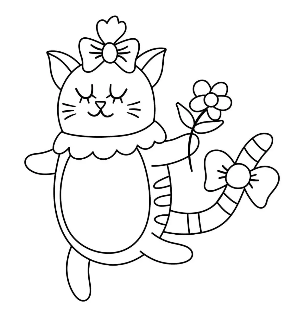 Free Cat Picture To Color In