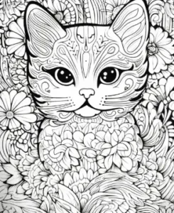 Free Cat Picture To Color In